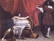Orazio Gentileschi Joseph and Potiphar's Wife (mk25) oil painting on canvas